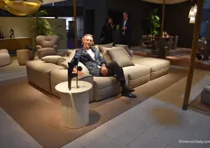 Michele Gervasoni, CEO of Gervasoni 1882, showed the Samed Collection. The Italian family company is known for its sofa’s for indoor and outdoor use with removable covers in a lot of different fabrics.